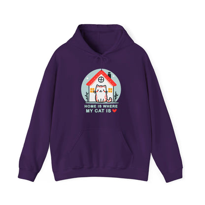 Home is Where my Cat is Gender-Neutral Hoodie