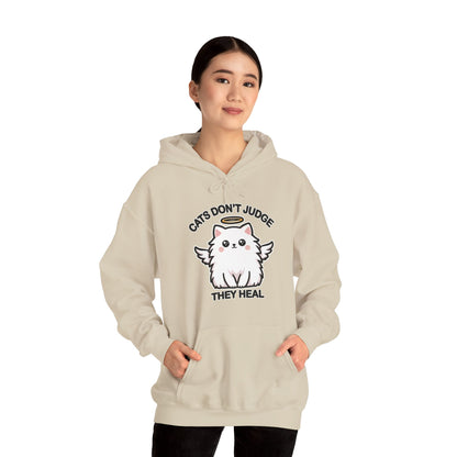 Cats Don't Judge, They Heal Gender-Neutral Hoodie