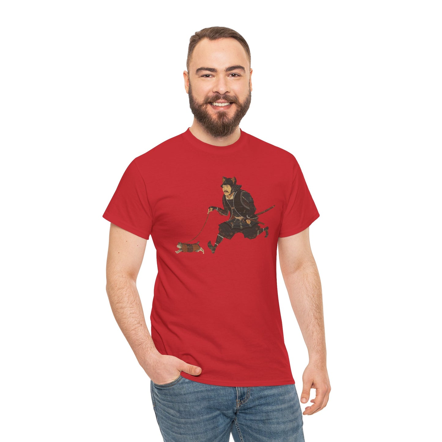 Samurai Walking Cat T-Shirt