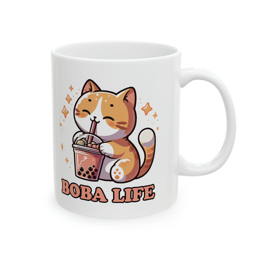 Boba Life Cat Mug