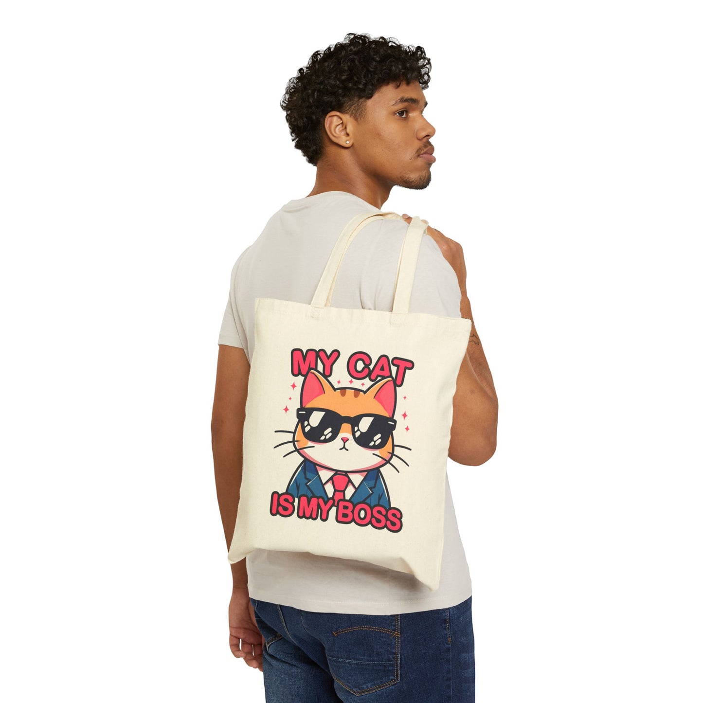 My Cat is my Boss Tote Bag