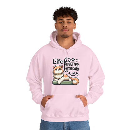 Life is Better with Cats Gender-Neutral Hoodie