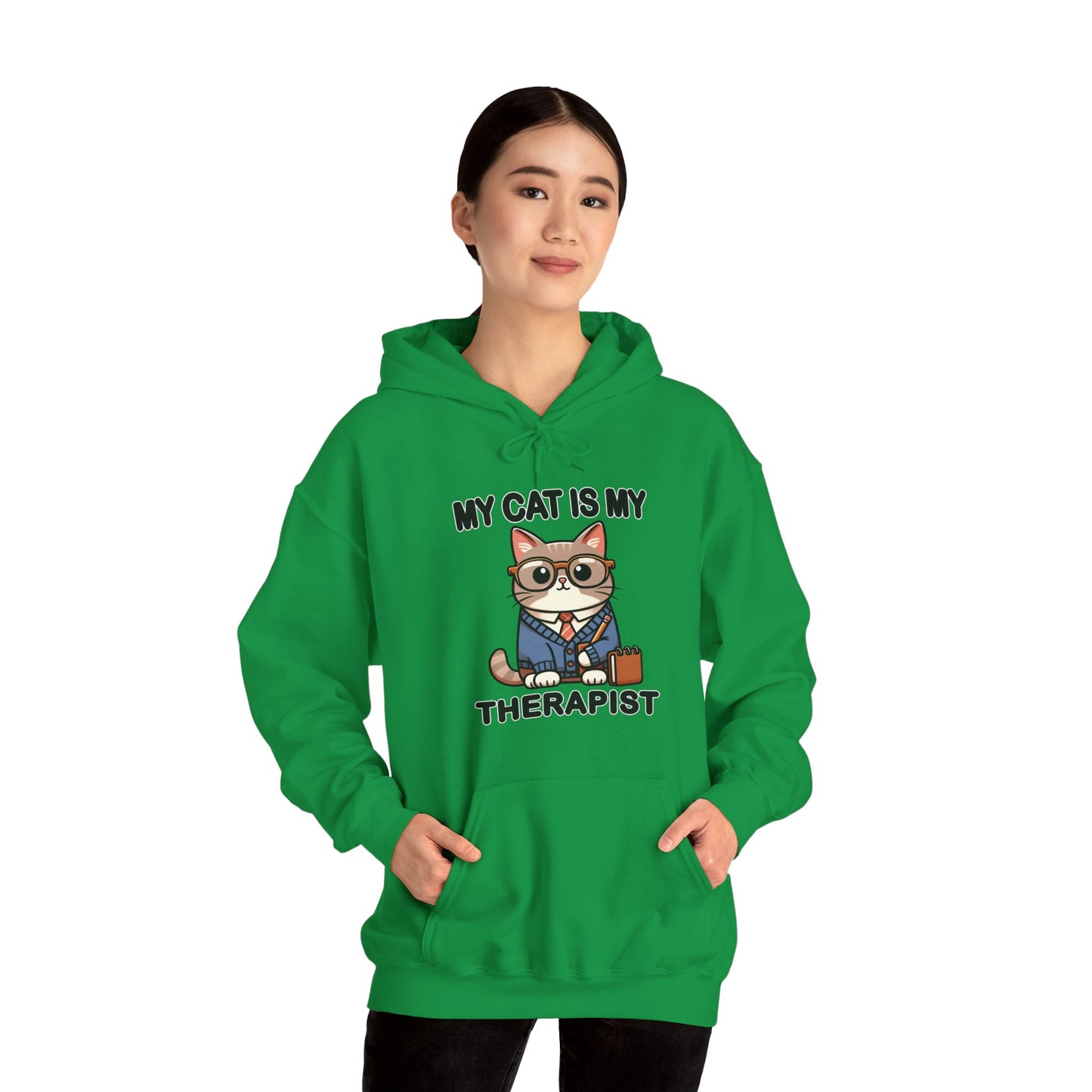 My Cat is My Therapist Gender-Neutral Hoodie