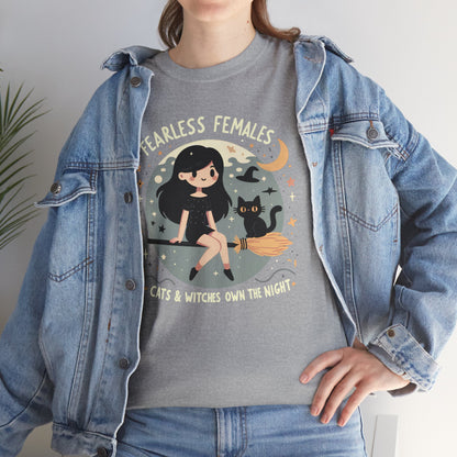 Fearless Females: Cats & Witches Own the Night T-Shirt