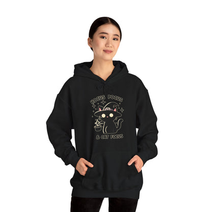 Hocus Pocus and Cat Focus Gender-Neutral Hoodie