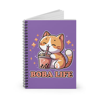 Boba Life Cat Spiral Notebook