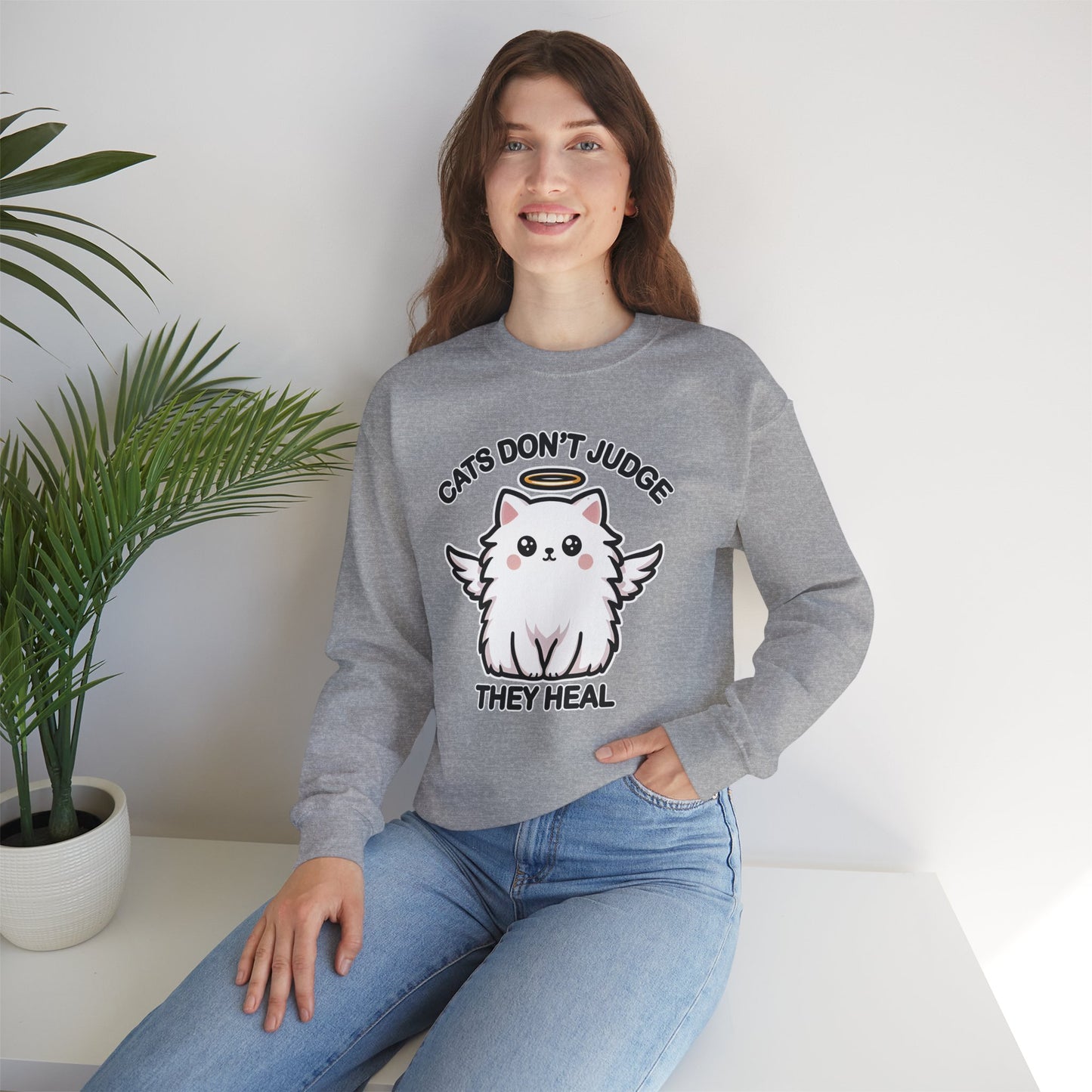 Cats Don't Judge, They Heal Sweatshirt