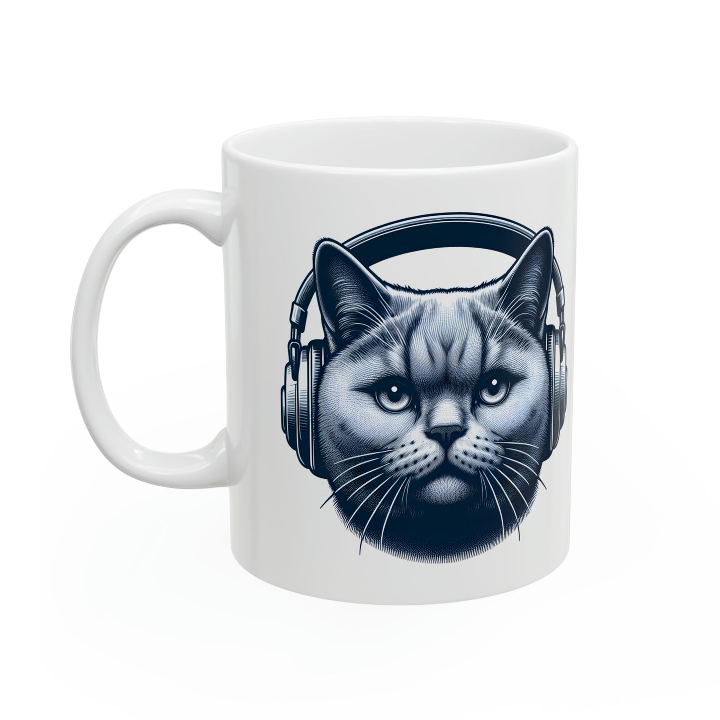 Headphones Cat Mug