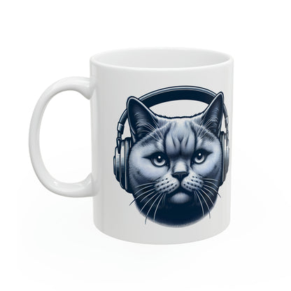 Headphones Cat Mug