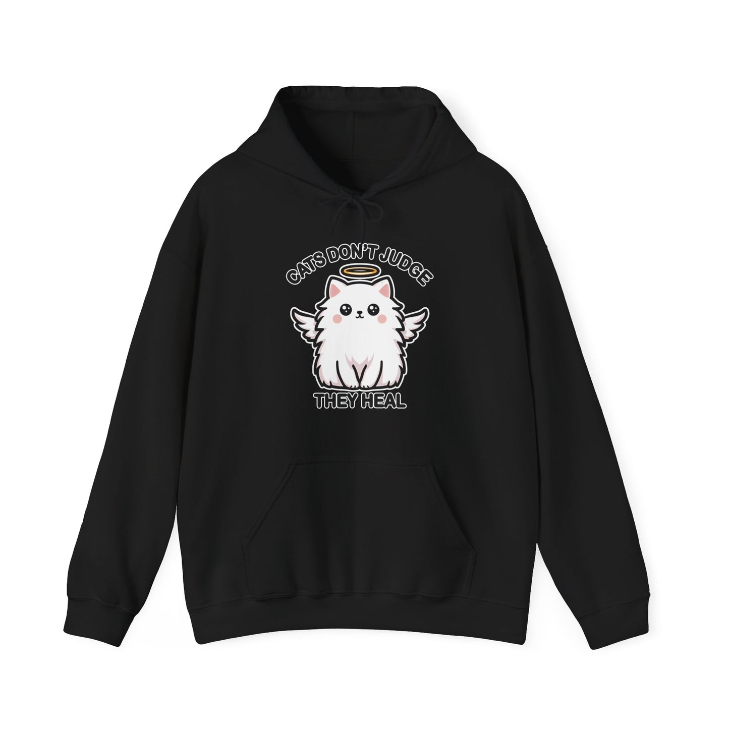 Cats Don't Judge, They Heal Gender-Neutral Hoodie