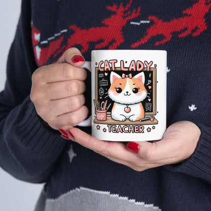 Cat Lady Teacher Mug