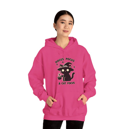 Hocus Pocus and Cat Focus Gender-Neutral Hoodie