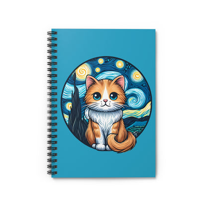 Van Gogh Cat Spiral Notebook