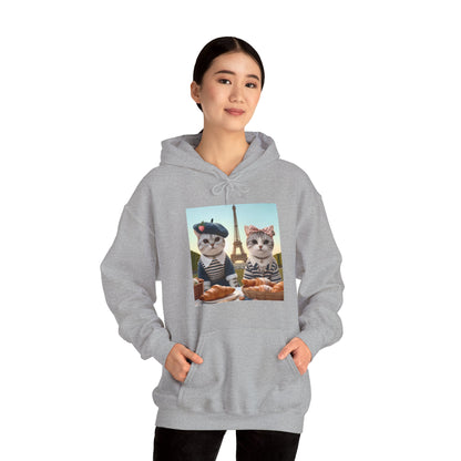 Cats in Paris Gender-Neutral Hoodie