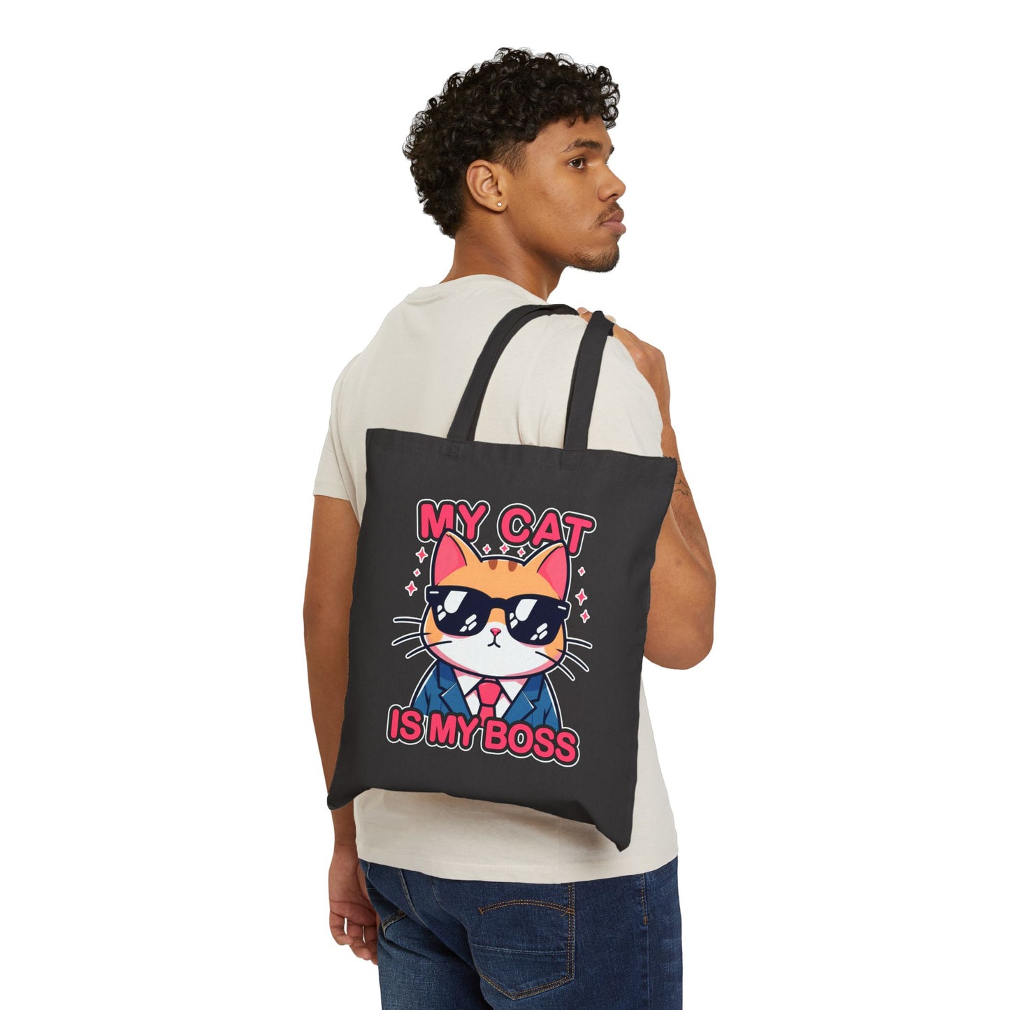 My Cat is my Boss Tote Bag