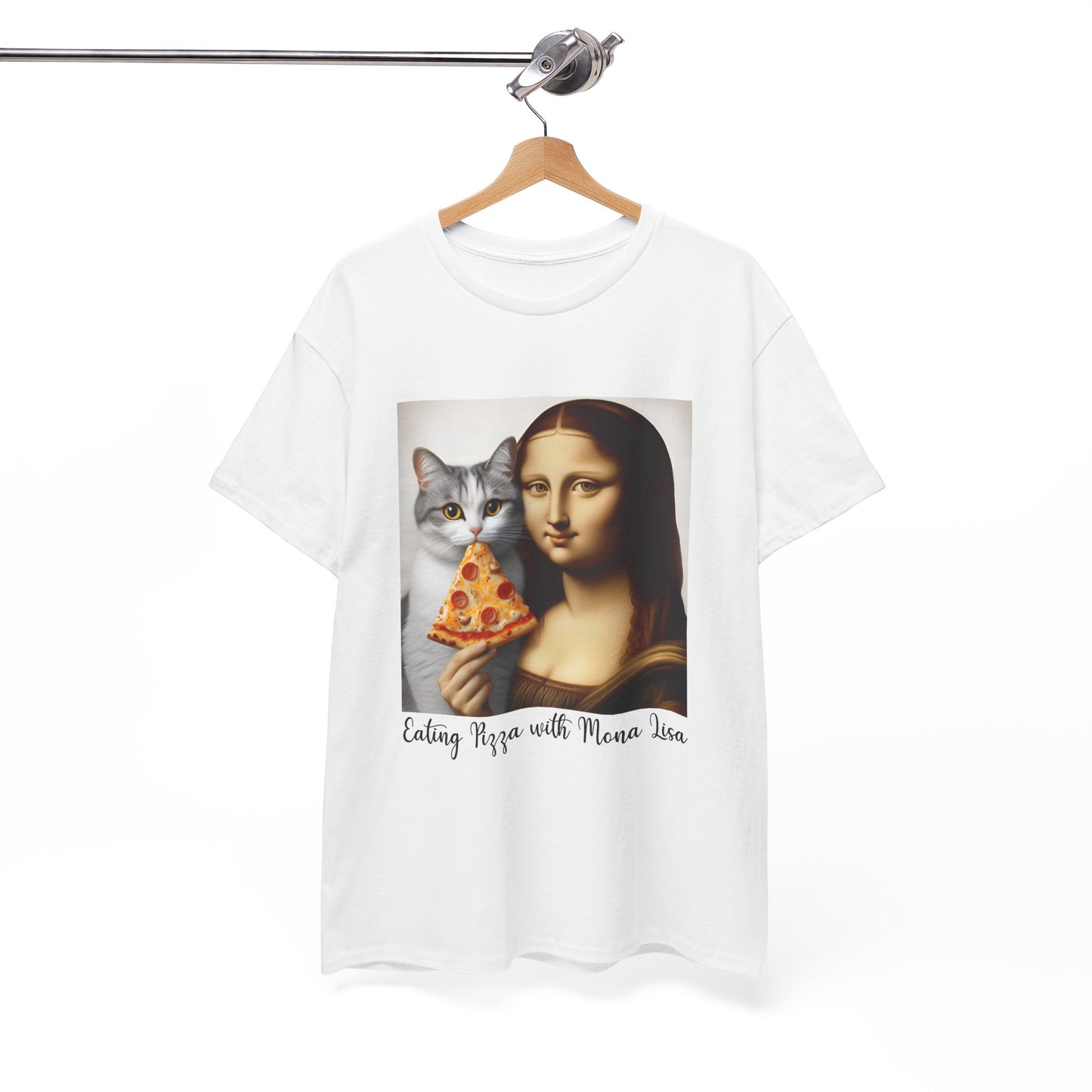 Eating Pizza with Mona Lisa T-Shirt