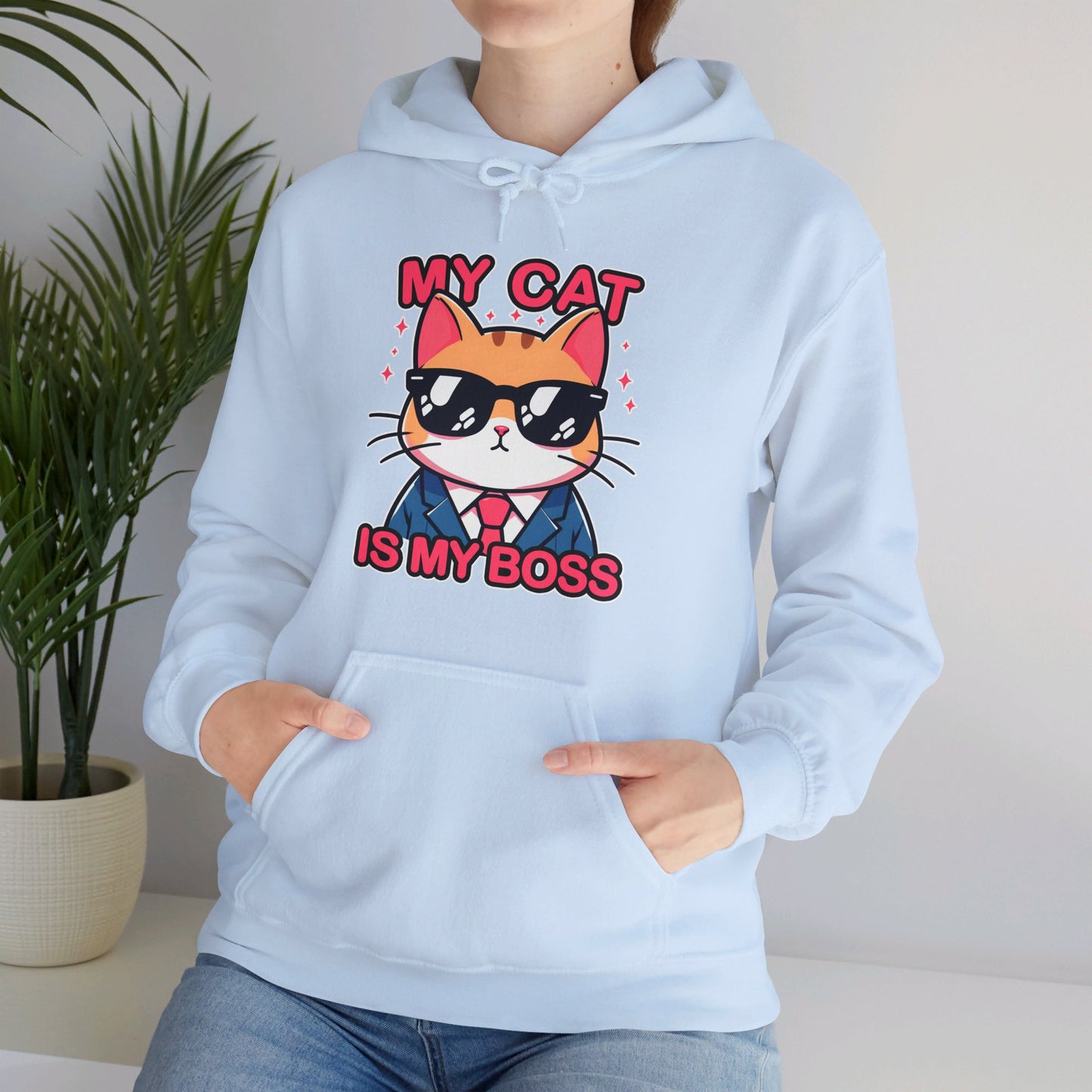 My Cat is my Boss Gender-Neutral Hoodie