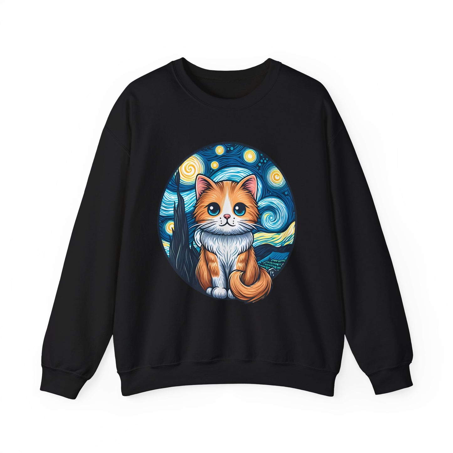 Van Gogh Cat Sweatshirt