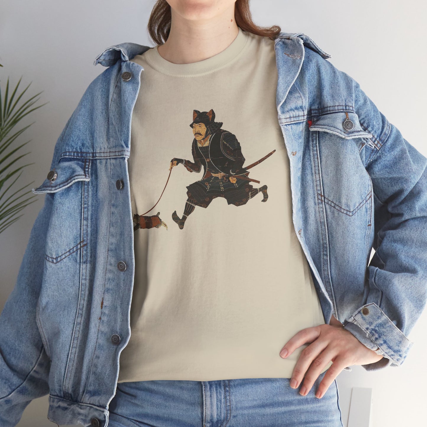 Samurai Walking Cat T-Shirt