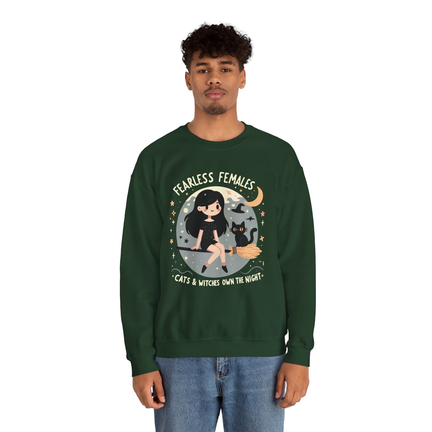 Fearless Females: Cats & Witches Own the Night Sweatshirt