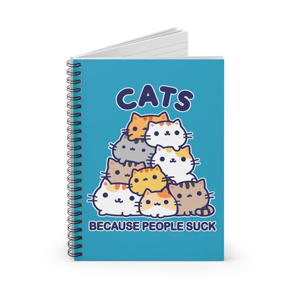 Cats Because People Suck Spiral Notebook