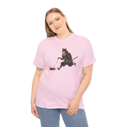 Samurai Walking Cat T-Shirt