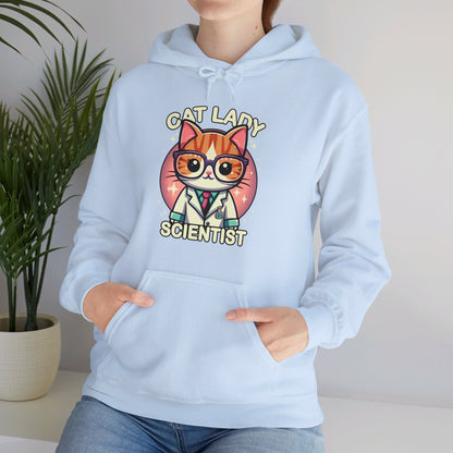 Cat Lady Scientist Gender-Neutral Hoodie