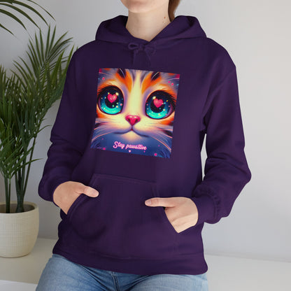 Stay Pawsitive Gender-Neutral Hoodie