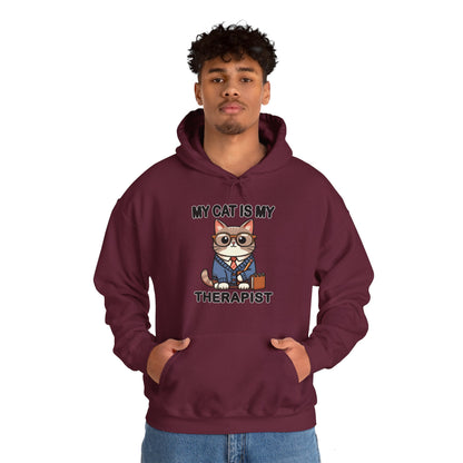 My Cat is My Therapist Gender-Neutral Hoodie