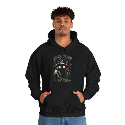 Hocus Pocus and Cat Focus Gender-Neutral Hoodie