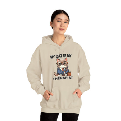 My Cat is My Therapist Gender-Neutral Hoodie