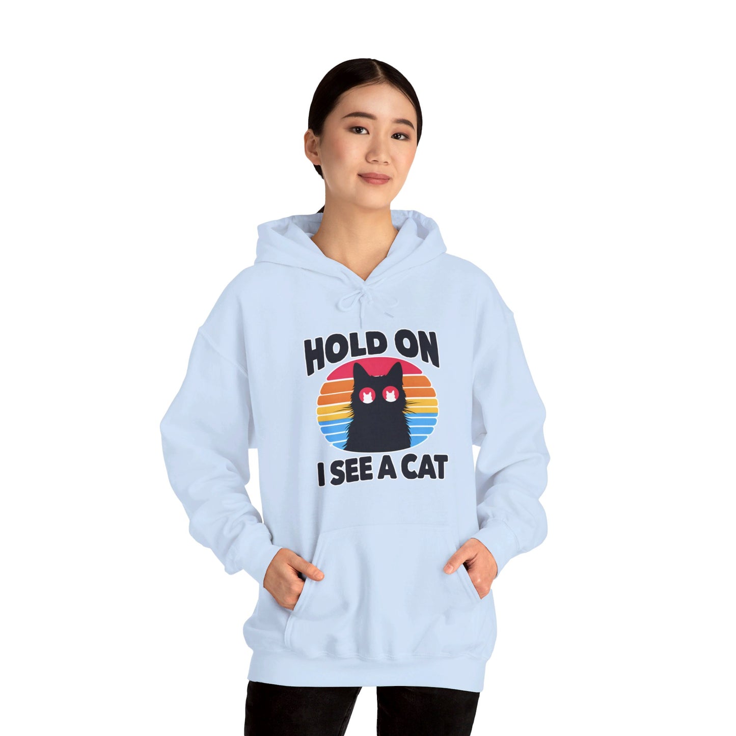 Hold On. I See a Cat Gender-Neutral Hoodie