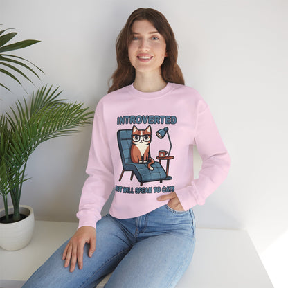 Introverted, But Will Speak to Cats Sweatshirt