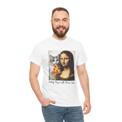 Eating Pizza with Mona Lisa T-Shirt