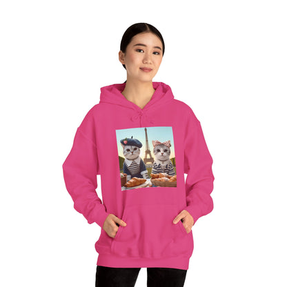 Cats in Paris Gender-Neutral Hoodie