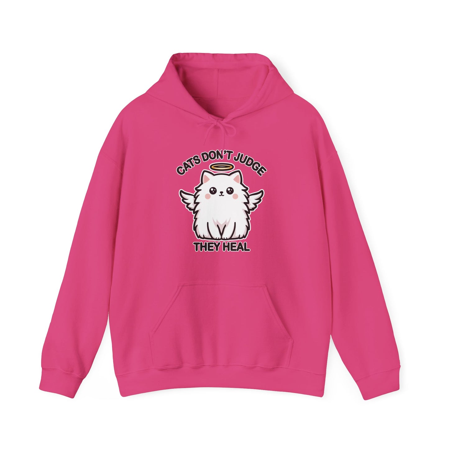 Cats Don't Judge, They Heal Gender-Neutral Hoodie