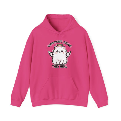 Cats Don't Judge, They Heal Gender-Neutral Hoodie