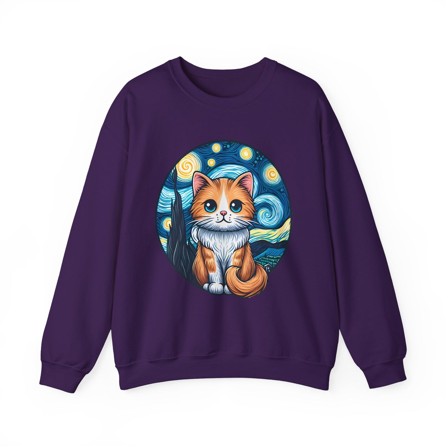 Van Gogh Cat Sweatshirt