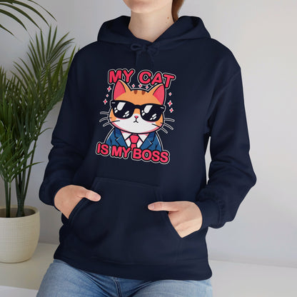 My Cat is my Boss Gender-Neutral Hoodie