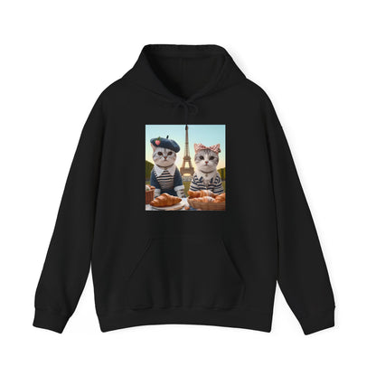 Cats in Paris Gender-Neutral Hoodie