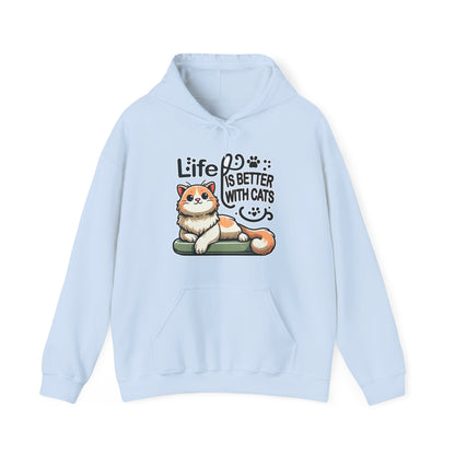 Life is Better with Cats Gender-Neutral Hoodie