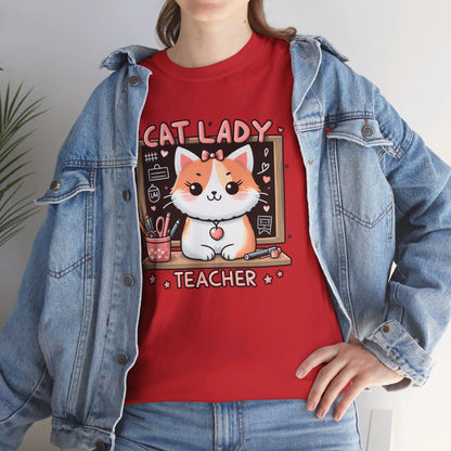 Cat Lady Teacher T-Shirt