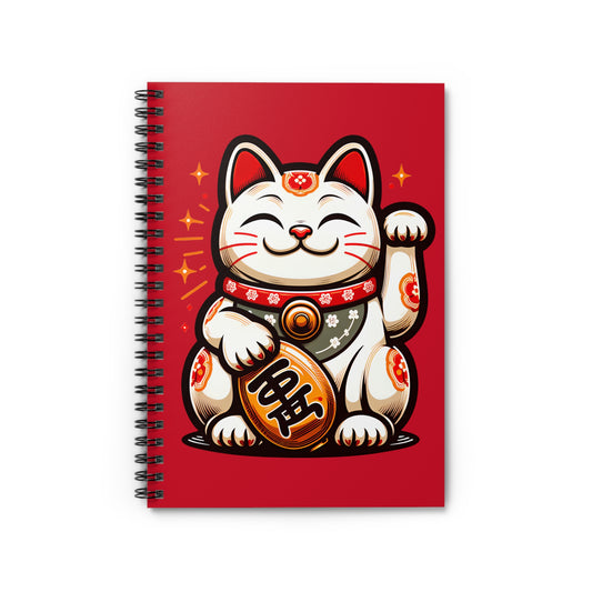 Lucky Cat Spiral Notebook