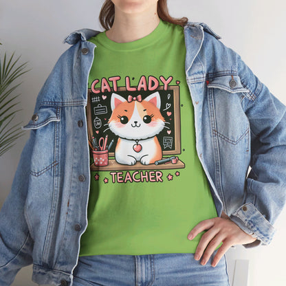 Cat Lady Teacher T-Shirt