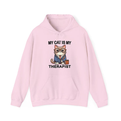 My Cat is My Therapist Gender-Neutral Hoodie