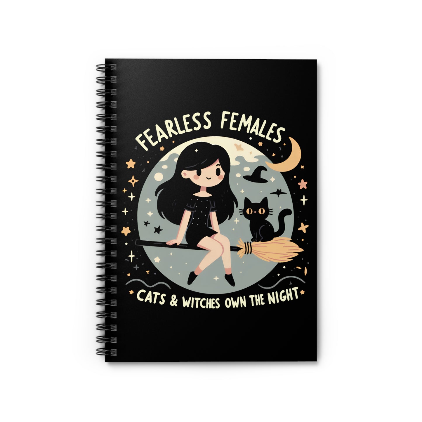 Fearless Females: Cats & Witches Own the Night Notebook