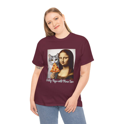 Eating Pizza with Mona Lisa T-Shirt