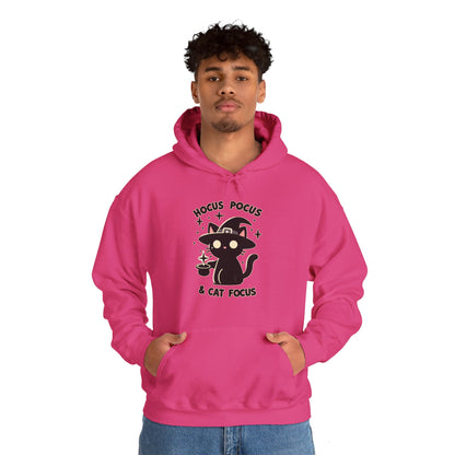 Hocus Pocus and Cat Focus Gender-Neutral Hoodie