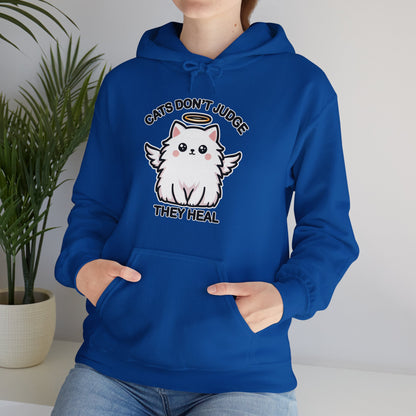 Cats Don't Judge, They Heal Gender-Neutral Hoodie