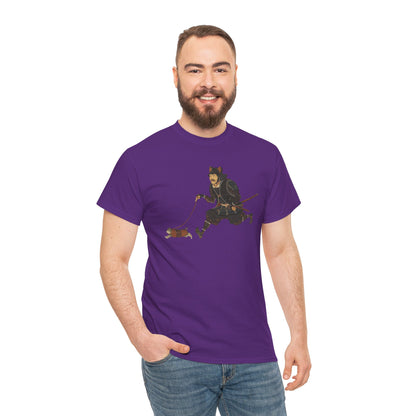 Samurai Walking Cat T-Shirt